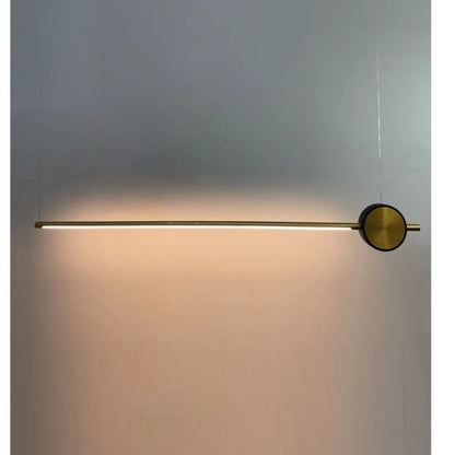 JS-GL-Y03 - Antique Brass & Black Metal & Acrylic Led Hanging Light