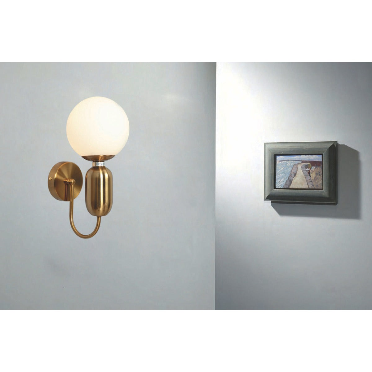 0150-W AB 1XE27 Wall Light
