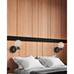 JS-GL-057-W - Black & Antique Brass Metal & Glass Modern Wall Light