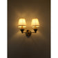 JS-GL-2001-2 - Antique Brass Metal & Fabric Shade Modern Wall Light
