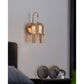 JS-GL-3004-W - French Gold Metal & Crystals Crystal Wall Light