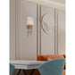JS-GL-3525-2 - French Gold Metal & Fabric Shade Modern Wall Light