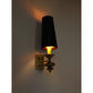 JS-GL-3850-1W - Antique Brass Metal & Fabric Shade Modern Wall Light