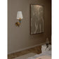 JS-GL-3863-1 - Antique Brass Metal & Fabric Shade Marble Wall Light