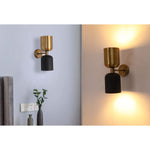 8055-AB-BK 2XE27 Wall Light