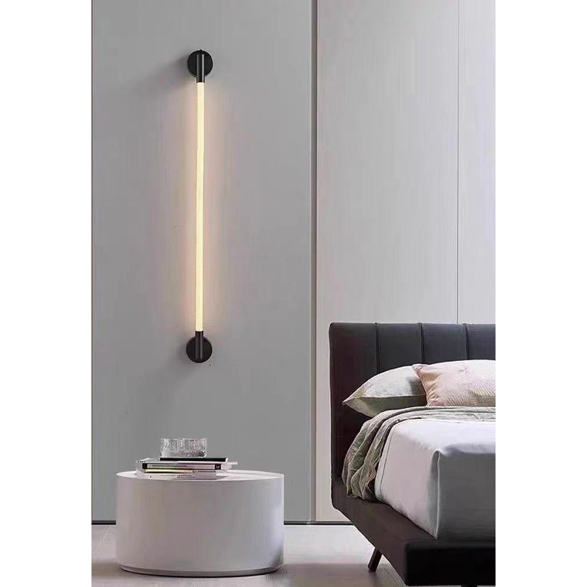 JS-GL-RP-114 - Black Metal & Silicon Rope Modern Wall Light
