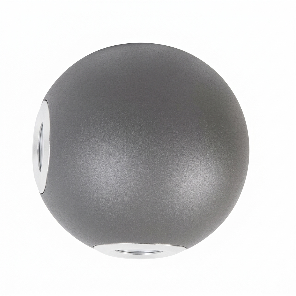 Eliante Outdoor Sphere Wall Light – Flash Grey, 4×3W (GOD-026)