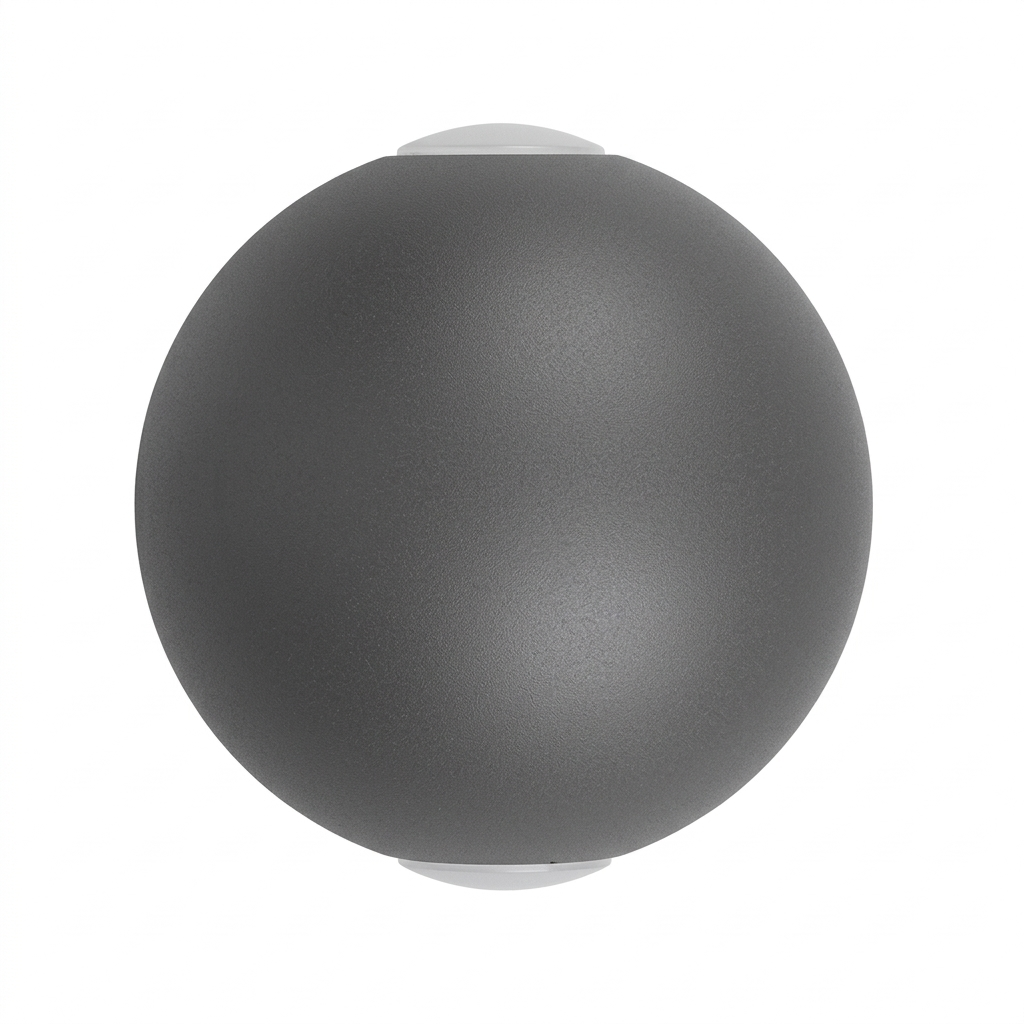 Eliante Outdoor Sphere Wall Light – Flash Grey, 2×3W (GOD-027)