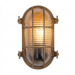 Eliante Outdoor Bulkhead Wall Light – Matt Gold, E27 (GOD-120)