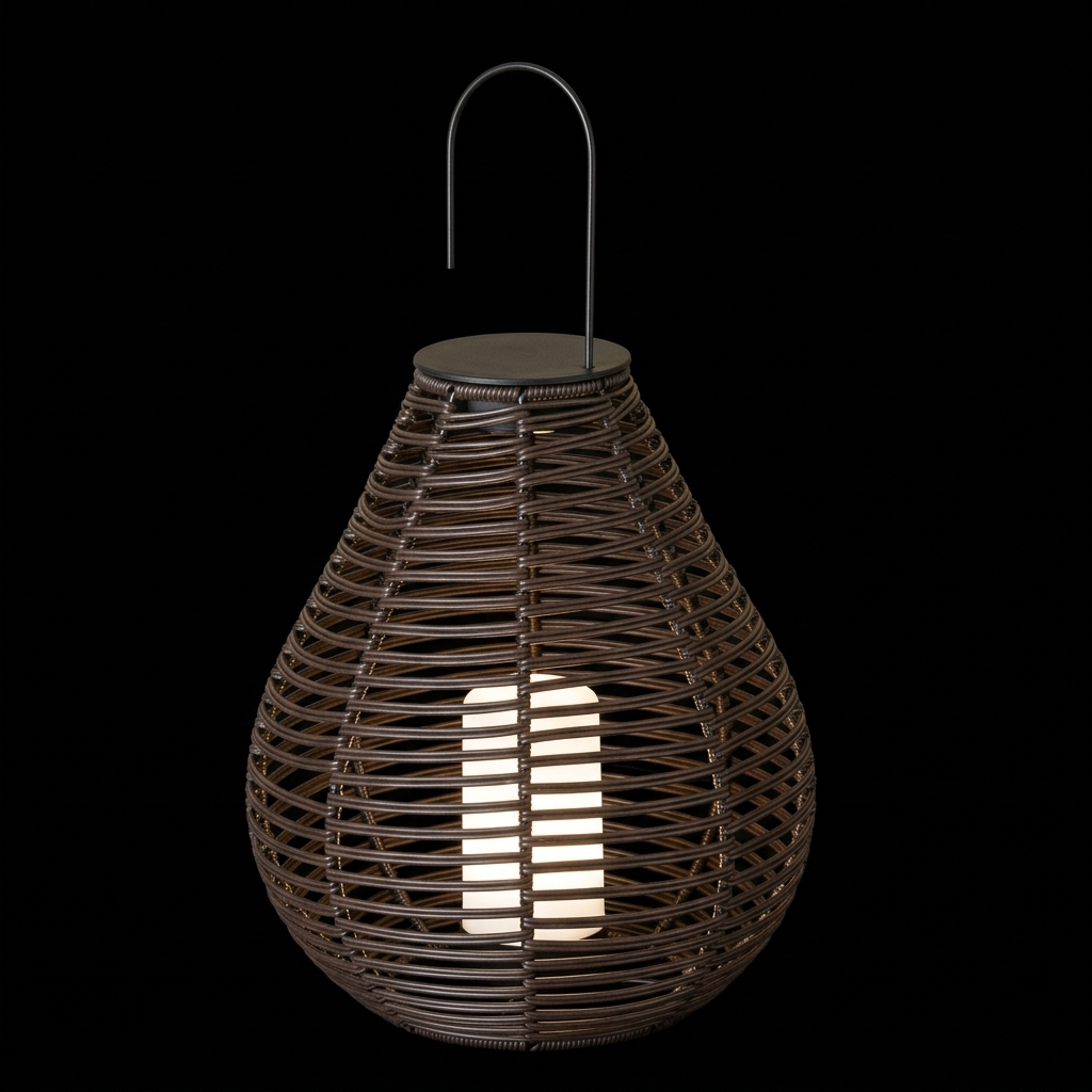 Eliante Hanging Lantern – Black-Dark Cane, E27 (GOD-C1036)