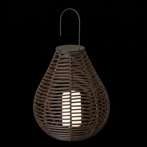 Eliante Hanging Lantern – Black-Dark Cane, E27 (GOD-C1036)