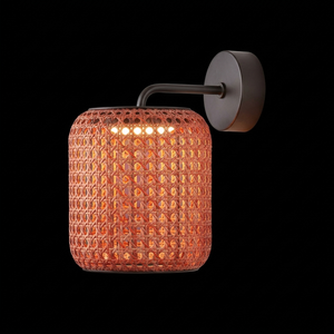 Eliante Outdoor Wall Light – Red-Natural Cane, 5W (GOD-C1037)
