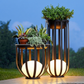 Eliante Outdoor Planter Lantern Light – Stone Black, E27 (GOD-C1227)