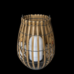 Eliante Outdoor Rattan Hanging Lantern – Black-Cane, E27 (GOD-C1231)
