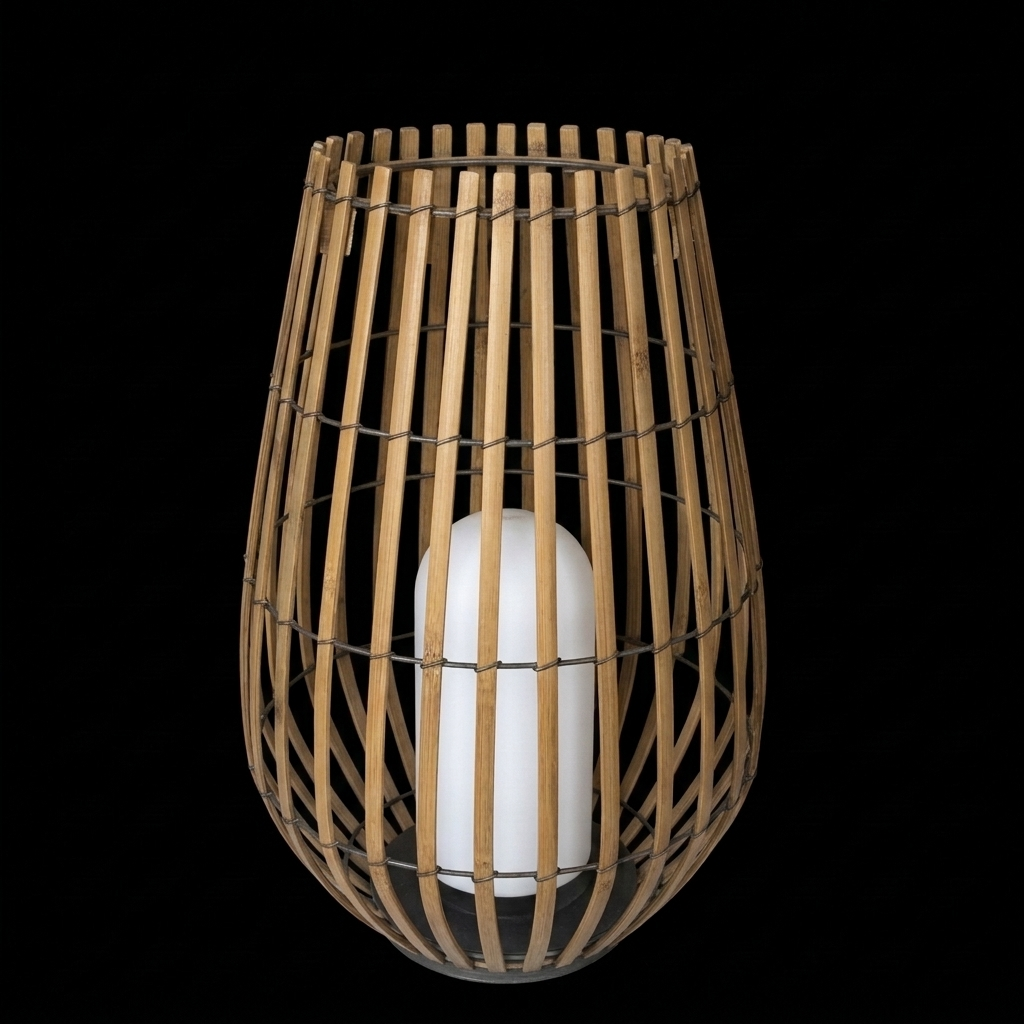 Eliante Outdoor Rattan Hanging Lantern – Black-Cane, E27 (GOD-C1232)