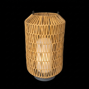 Eliante Hanging Lantern – Black-Natural Cane, E27 (GOD-C1234)