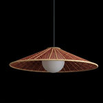 Eliante Pendant Light – Red-Natural Cane, 5W (GOD-C1239)