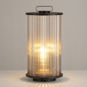 Eliante Outdoor Rattan Floor Lantern – Black, E27 (GOD-C1243)