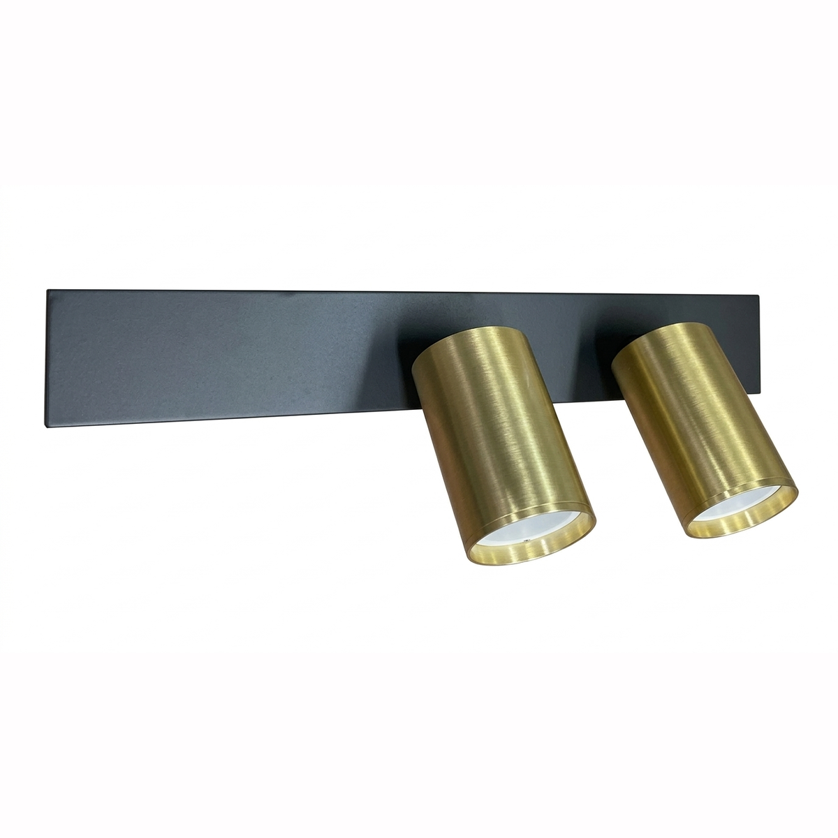 Eliante Twin Surface Spotlight – Black-Brass, 2 × GU10 (GS-785)