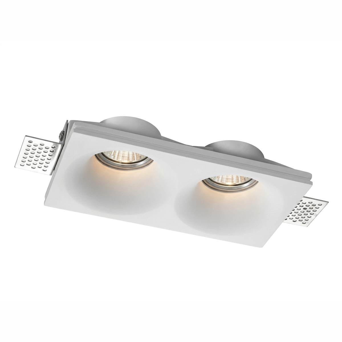 Eliante Twin Gypsum Recessed Spotlight – White, 2 × MR16 (Gypsum-2)