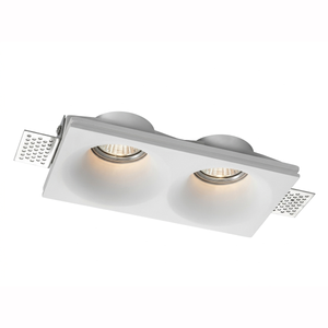 Eliante Twin Gypsum Recessed Spotlight – White, 2 × MR16 (Gypsum-2)