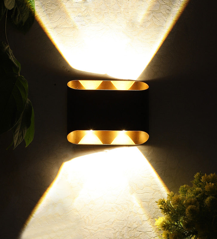Eliante by Jainsons Lights-Up Down Outdoor Wall Light-HEXEN-2X2-Inbuilt LED