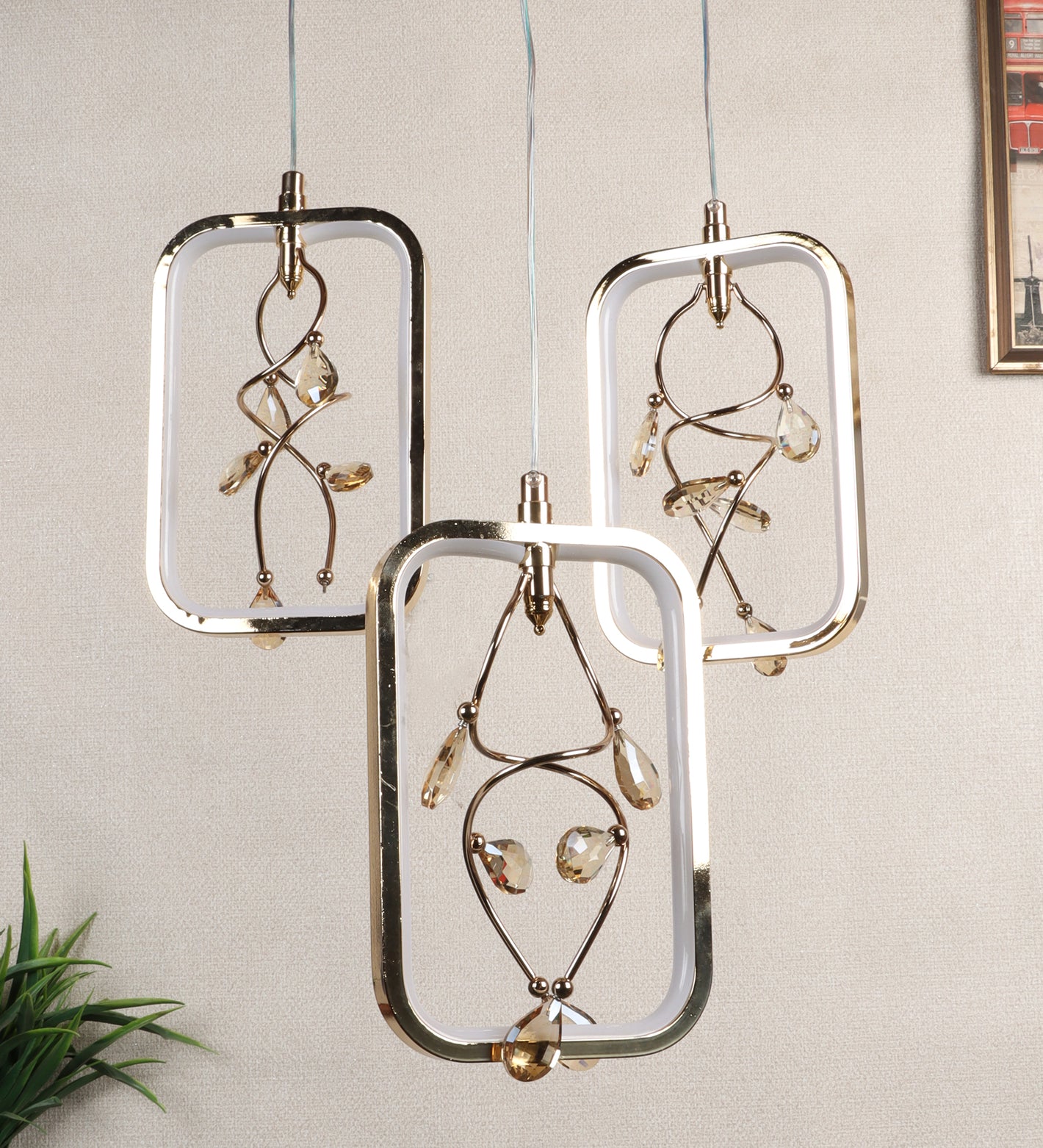 Eliante by Jainsons Lights | Grey Iron Hanging Light | HL-3LP