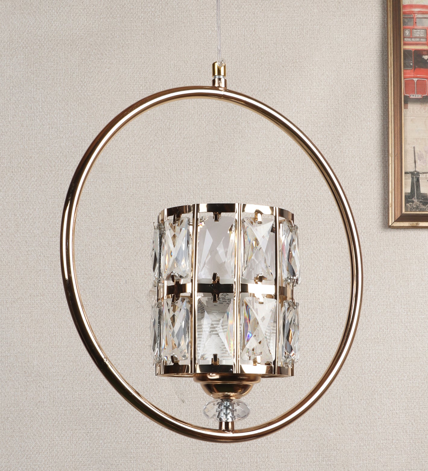 Eliante by Jainsons Lights | Gold Iron Hanging Light | HL-7095