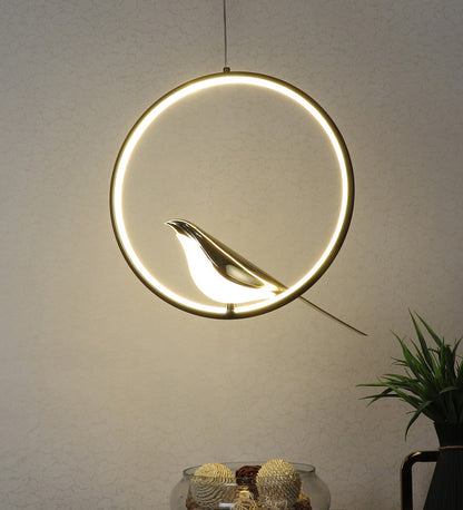 Eliante by Jainsons Lights-Modern Hanging Lights-HL-930-1LP-RD-Inbuilt LED