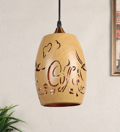 Eliante by Jainsons Lights | Wooden Iron Hanging Light | HL-AOB