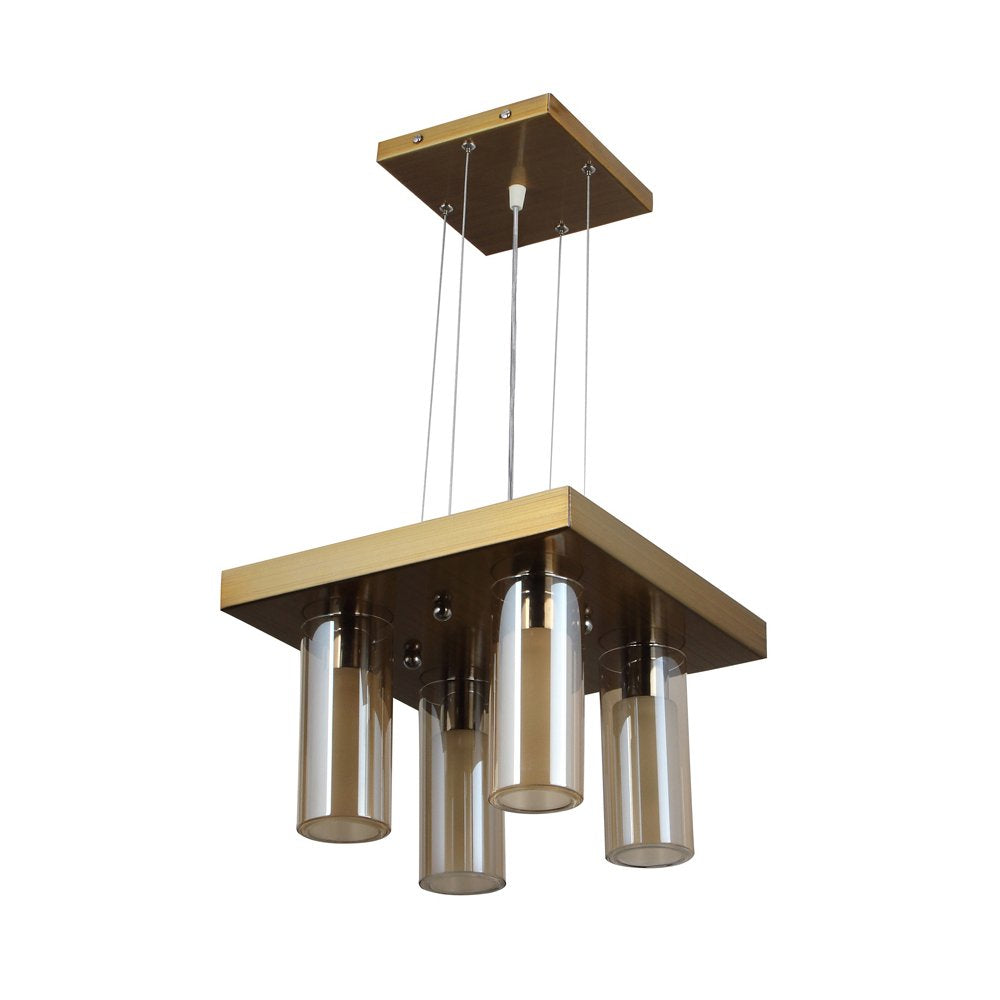 JS-VP 4LP-AB-HL Modern Chandeliers 6xE27 Mild_Steel & Glass Material Antique & Gold Finish