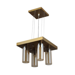 JS-VP 4LP-AB-HL Modern Chandeliers 6xE27 Mild_Steel & Glass Material Antique & Gold Finish