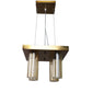 JS-VP S-318-2W Modern Wall Lights 2xE27 Mild Steel & Glass Material Antique, Brown & Champaign Finish