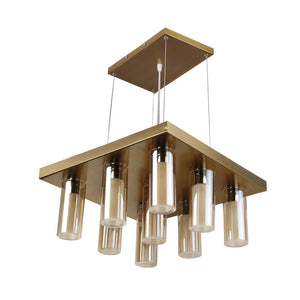 JS-VP 9LP-AB-HL Modern Chandeliers 6xE27 Mild Steel & Glass Material Antique & Gold Finish