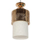 JS-VP S-395-1LP Modern Hanging Lights 1xE27 Mild Steel & Glass Material Gold & White Finish