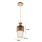 JS-VP S-395-1LP Modern Hanging Lights 1xE27 Mild Steel & Glass Material Gold & White Finish