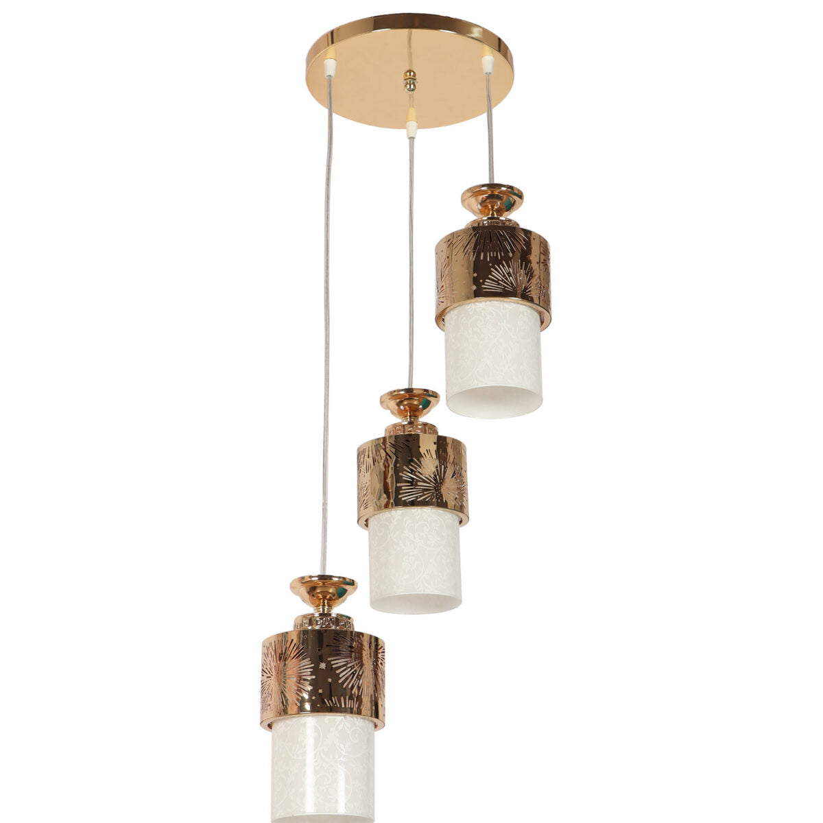 Gold & White Glass Lighting Collection