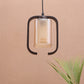 JS-VP M-200-1LP Glass Hanging Lights 1xE27 Mild Steel, Wood & Glass Material Brown & Champaign Finish