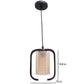 JS-VP M-200-1LP Glass Hanging Lights 1xE27 Mild Steel, Wood & Glass Material Brown & Champaign Finish