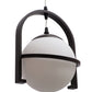 JS-VP M-204-1LP Glass Hanging Lights 1xE27 Mild Steel, Wood & Glass Material Brown & White Finish