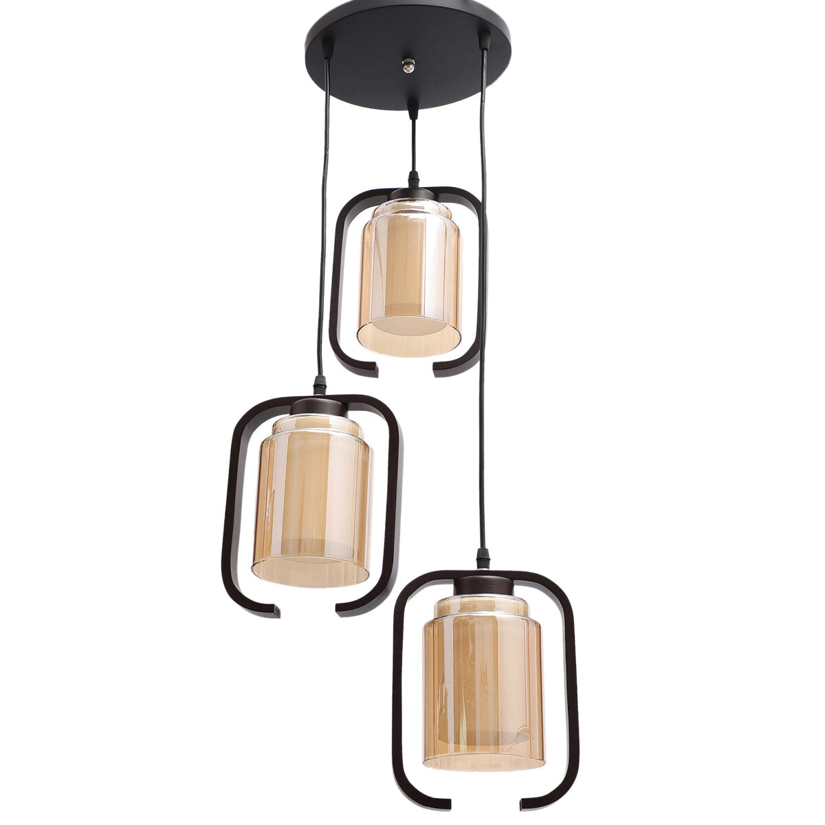 Brown & Champagne Glass Pendants