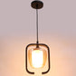 JS-VP M-206-1LP Glass Hanging Lights 1xE27 Mild Steel, Wood & Glass Material Brown & Champaign Finish