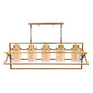 JS-VP M-207-5LP Rectangular Chandeliers 5xE27 Mild Steel & Glass Material Antique & Champaign Finish