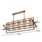 JS-VP M-207-5LP Rectangular Chandeliers 5xE27 Mild Steel & Glass Material Antique & Champaign Finish
