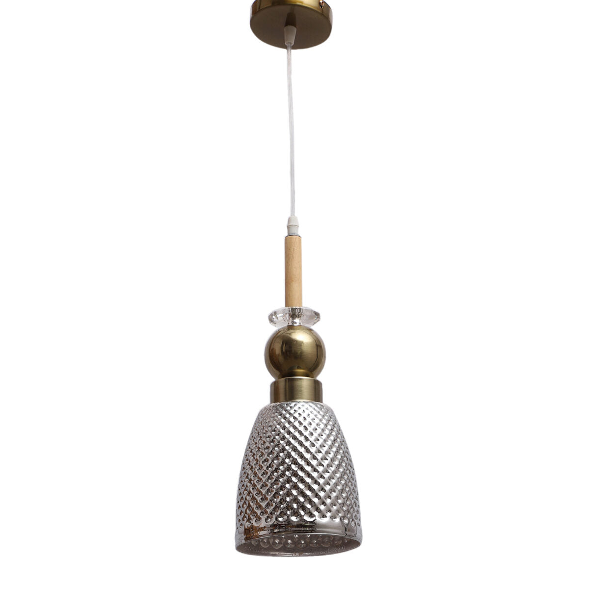 Antique Brown & Smoky Glass Pendants