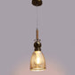JS-VP M-215-1LP Glass Hanging Lights 1xE27 Mild Steel, Wood & Glass Material Antique, Brown & Smoky Black Finish