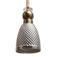 JS-VP M-215-1LP Glass Hanging Lights 1xE27 Mild Steel, Wood & Glass Material Antique, Brown & Smoky Black Finish