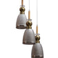 JS-VP M-215-3LP Cluster hanging Lights 3xE27 Mild Steel, Wood & Glass Material Antique, Brown & Smoky Black Finish