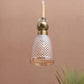 JS-VP M-216-1LP Glass Hanging Lights 1xE27 Mild Steel, Wood & Glass Material Antique, Brown & Champaign Finish