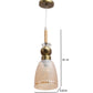 JS-VP M-216-1LP Glass Hanging Lights 1xE27 Mild Steel, Wood & Glass Material Antique, Brown & Champaign Finish